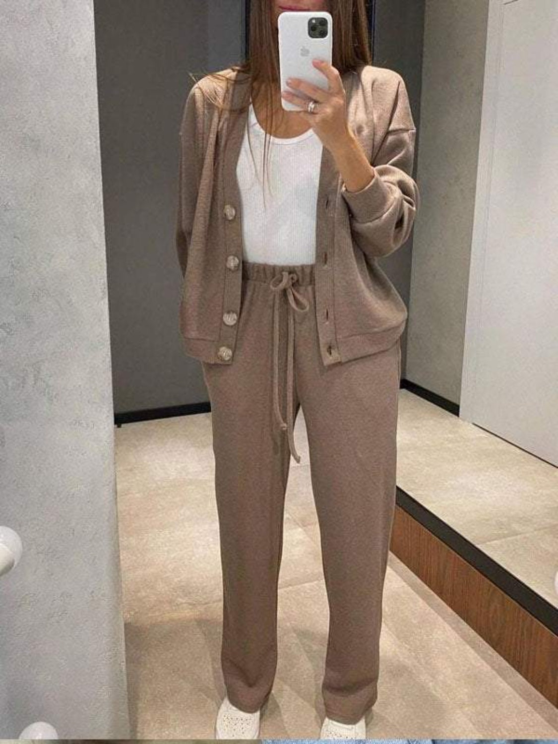 Button Up Pants Set