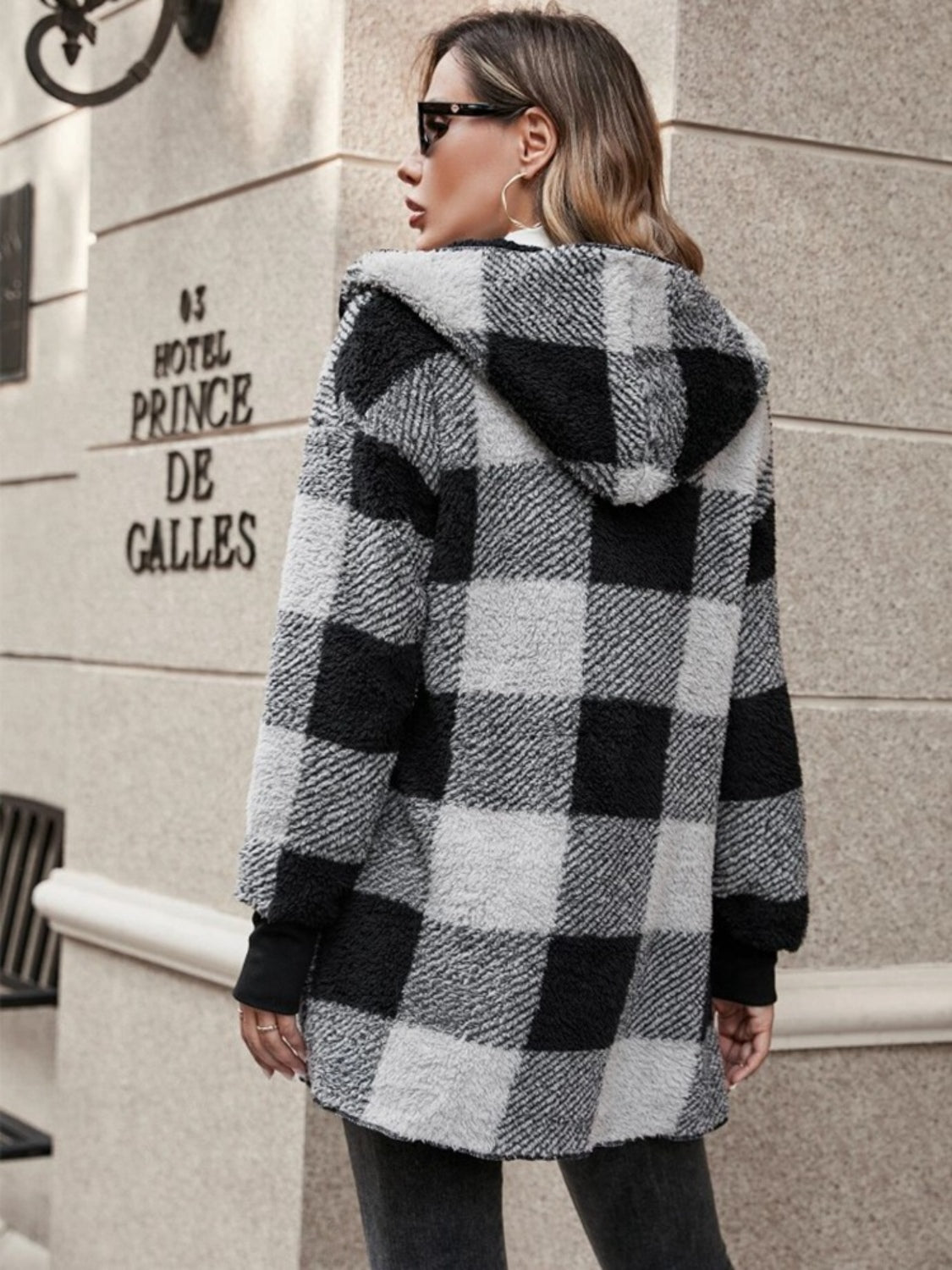 Plaid Hooded Coat