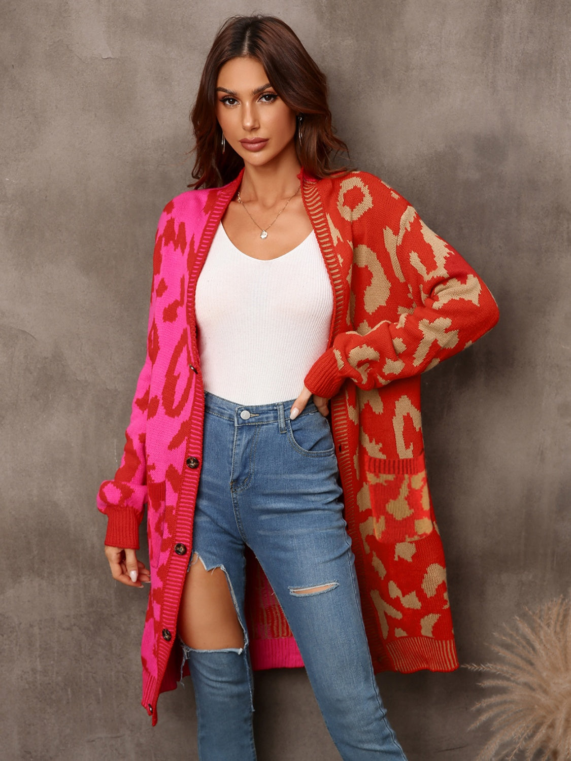 Leopard Button Down Cardigan