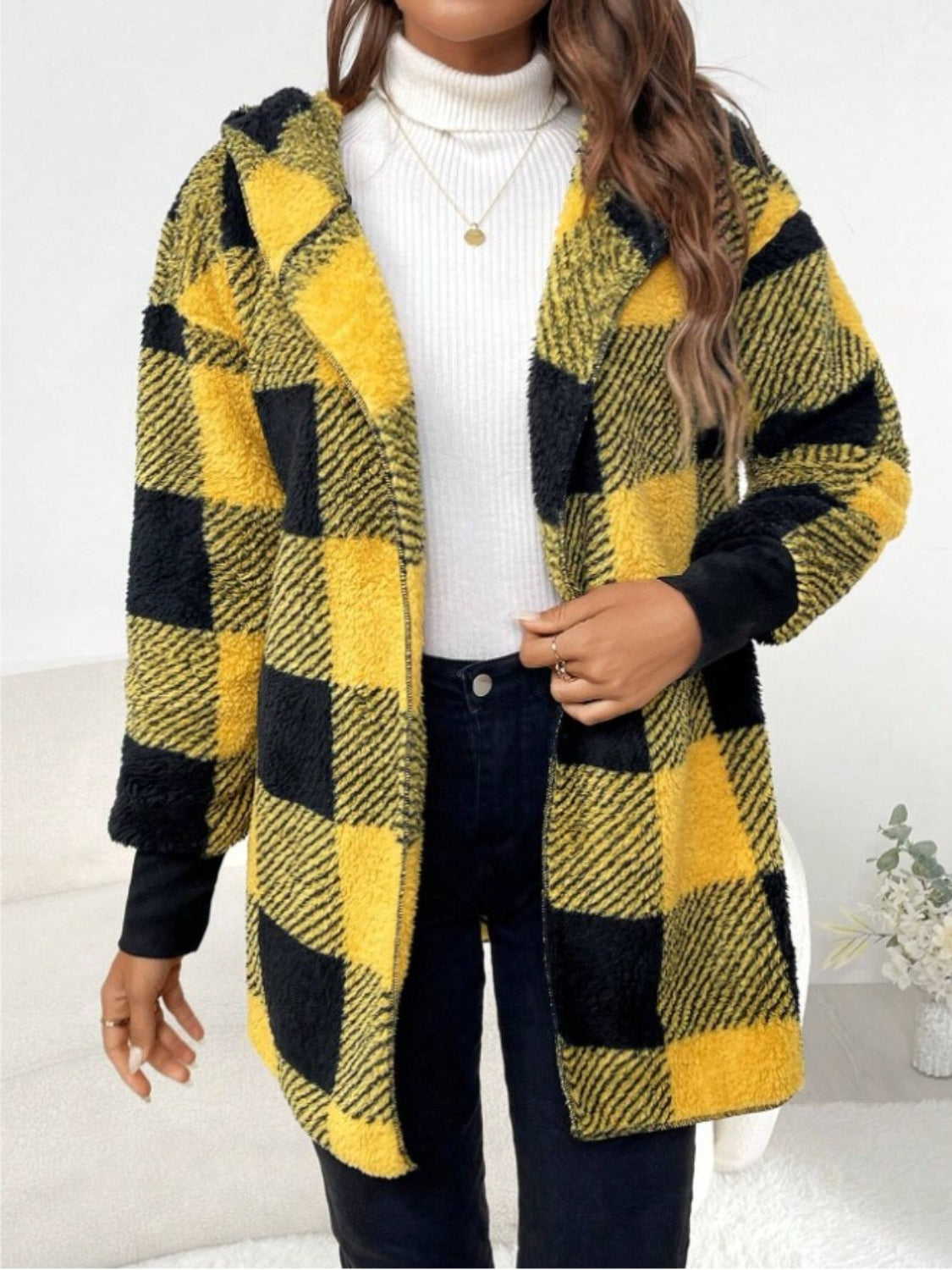 Plaid Hooded Coat